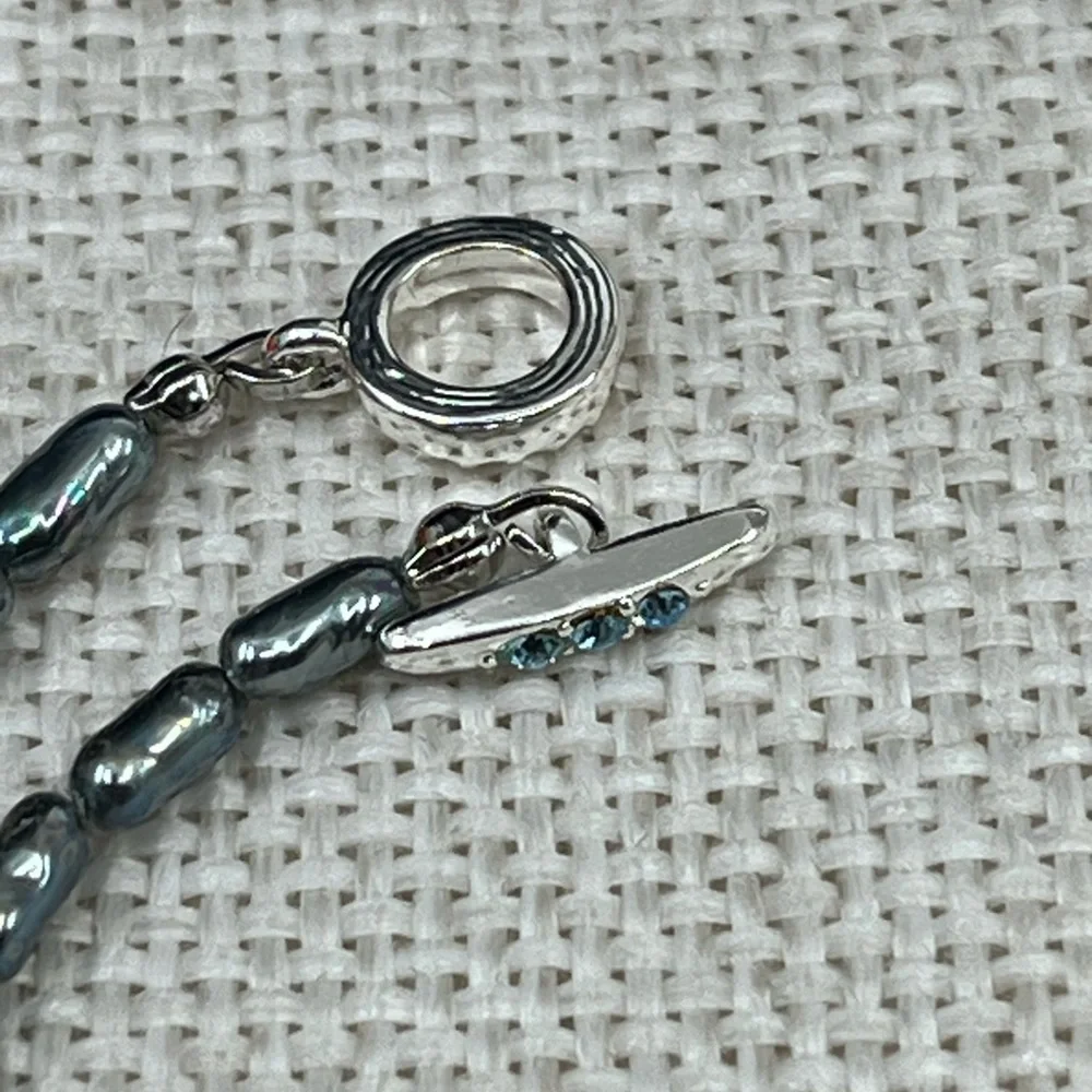 Vintage Hematite and Rhinestone Accented Bracelet – 8” - Picture 14 of 16